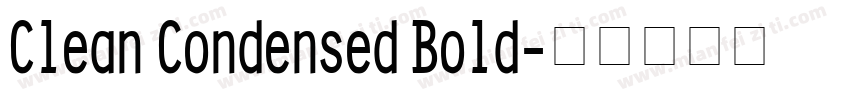 Clean Condensed Bold字体转换